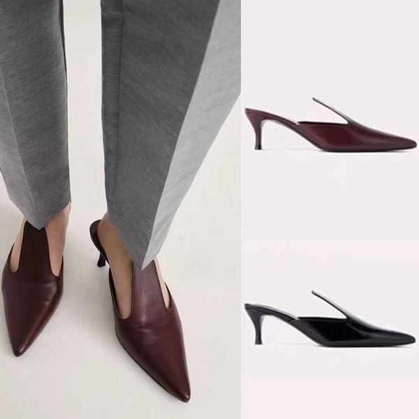 channel~toteme high heel pointed slippers genuine leather cat heel baotou sandals spring/summer fashion muller women's half trailer
channel~toteme high heel pointed slippers genuine leather cat heel baotou sandals spring/summer fashion muller women's half trailer