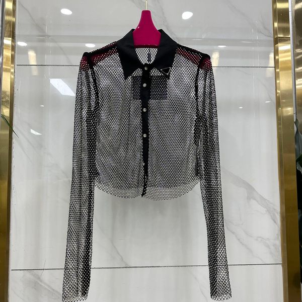 lapel shirt summer women blouses neckline luxury logo drilling hollow out perspective shirt szfp36129 casual fashion street leisure lady lon, White
lapel shirt summer women blouses neckline luxury logo drilling hollow out perspective shirt szfp36129 casual fashion street leisure lady lon, White