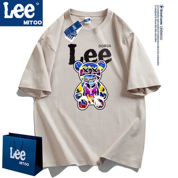 lee&mitoo trendy brand summer short sleeve t-shirt for men's loose casual pure cotton men's half sleeve couple fashion clothing, White;black
lee&mitoo trendy brand summer short sleeve t-shirt for men's loose casual pure cotton men's half sleeve couple fashion clothing, White;black
