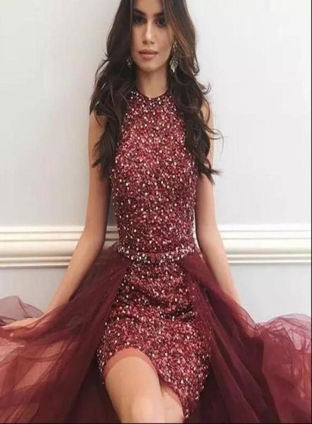 short burgundy sequins homecoming dresses 2018 new sleeveless sheath cockatil gowns with detachable train girl prom gowns custom4263790, Blue;pink
short burgundy sequins homecoming dresses 2018 new sleeveless sheath cockatil gowns with detachable train girl prom gowns custom4263790, Blue;pink