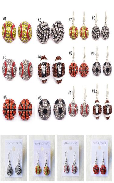 women ladies diamond earrings eardrop sports ball game softball baseball basketball ear loop bling crystal jewelry ear accessories4498062, Red;brown
women ladies diamond earrings eardrop sports ball game softball baseball basketball ear loop bling crystal jewelry ear accessories4498062, Red;brown