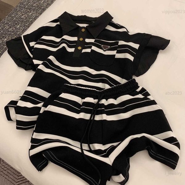 fashion casual sets girl summer suit designer women tracksuits 2pcs contrast striped polo and lace up shorts july12, Gray
fashion casual sets girl summer suit designer women tracksuits 2pcs contrast striped polo and lace up shorts july12, Gray