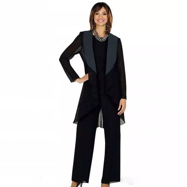 classy black chiffon mother of the bride pant suits three pieces wedding guest dress plus size mothers groom dresses269a, Black;red
classy black chiffon mother of the bride pant suits three pieces wedding guest dress plus size mothers groom dresses269a, Black;red