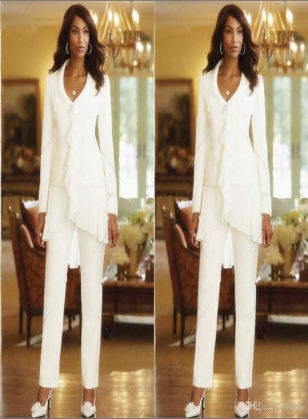 2020 sheath elegant three pieces mothers pant suits custom made ruffles chiffon mother of the bride gowns long sleeves5890121, Black;red
2020 sheath elegant three pieces mothers pant suits custom made ruffles chiffon mother of the bride gowns long sleeves5890121, Black;red