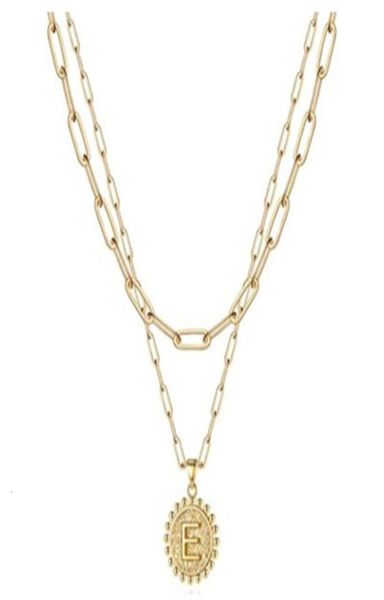 pendant exquisite simple paper clip chain necklace personalized coin 26 letter layered stainless steel necklace7032806, Silver
pendant exquisite simple paper clip chain necklace personalized coin 26 letter layered stainless steel necklace7032806, Silver