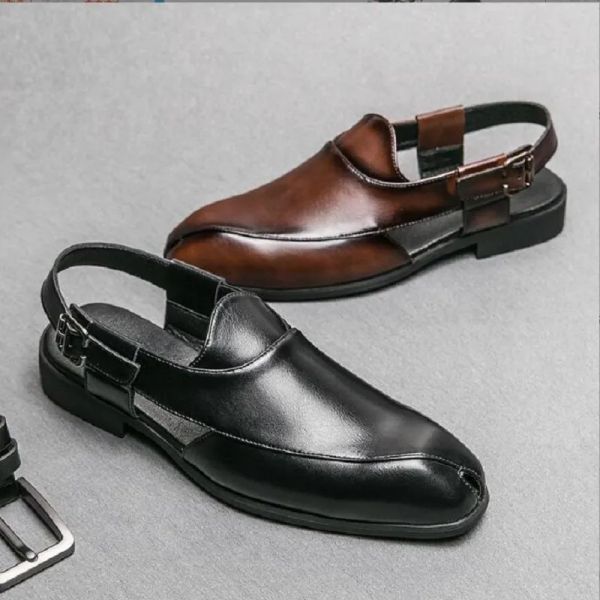new brown men's summer sandals black buckle strap dress shoes for men with business formal shoes men
new brown men's summer sandals black buckle strap dress shoes for men with business formal shoes men