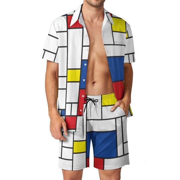 men's tracksuits mondrian geometry men sets modern art casual shorts summer hawaii beach shirt set short sleeve printed big size suit g, Gray
men's tracksuits mondrian geometry men sets modern art casual shorts summer hawaii beach shirt set short sleeve printed big size suit g, Gray
