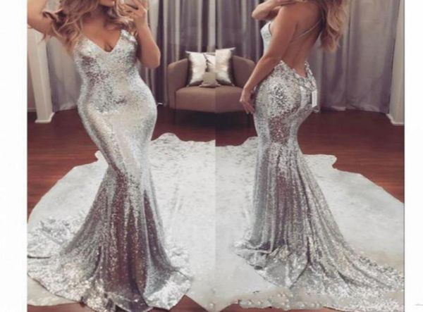 silver sequin evening dresses long v neck party gowns backless sweep train formal prom dress for women 1613510, Black
silver sequin evening dresses long v neck party gowns backless sweep train formal prom dress for women 1613510, Black