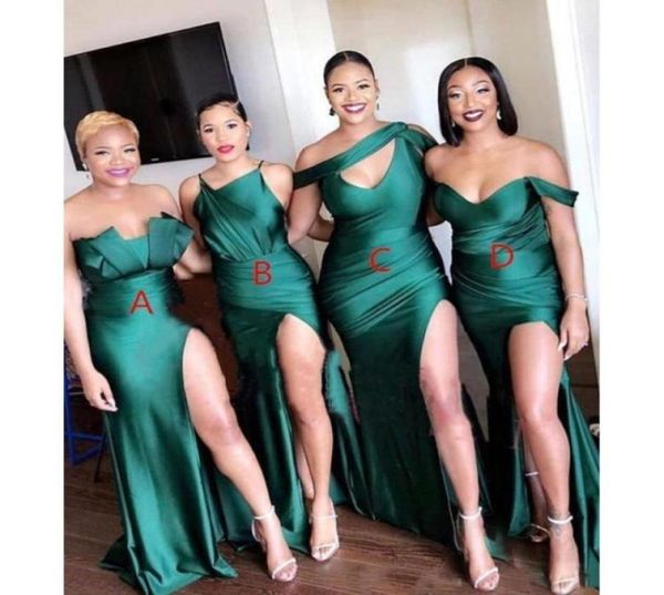 emerald green mixed style bridesmaid dresses plus size mermaid african high thigh split wedding guest dress party evening gowns cu6259299, White;pink
emerald green mixed style bridesmaid dresses plus size mermaid african high thigh split wedding guest dress party evening gowns cu6259299, White;pink