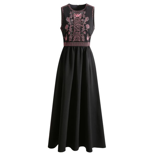 715 l 2023 runway dress crew neck sleeveless dress empire black brand same style dress flora print womens clothes sh
715 l 2023 runway dress crew neck sleeveless dress empire black brand same style dress flora print womens clothes sh