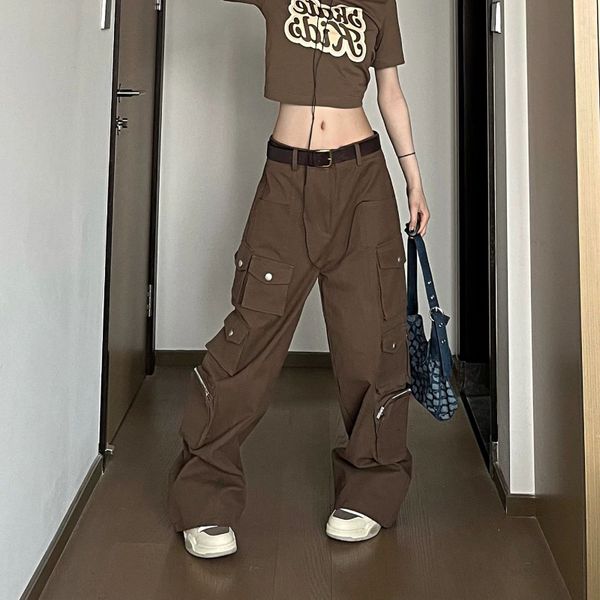 women s pants s cargo women clothing multi pocket vintage hip hop streetwear loose casual wide leg sweatpants 230720, Black;white
women s pants s cargo women clothing multi pocket vintage hip hop streetwear loose casual wide leg sweatpants 230720, Black;white