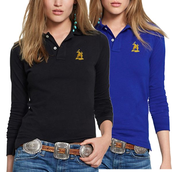women s polos autumn 100 cotton long sleeve polo shirts big horse casual women lapel fashion slim 230720, White
women s polos autumn 100 cotton long sleeve polo shirts big horse casual women lapel fashion slim 230720, White