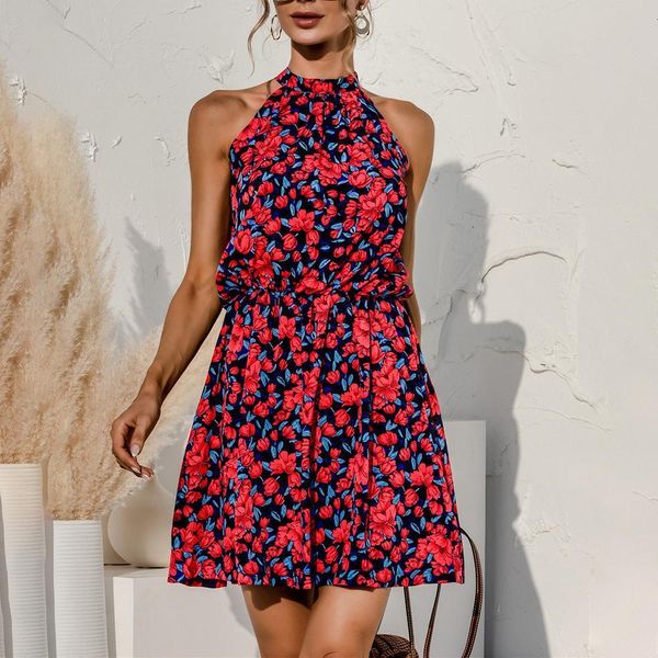 basic casual dresses summer women's dress shoulder strap backless bohemian beach flower print women's dress women's sundress, Black;gray
basic casual dresses summer women's dress shoulder strap backless bohemian beach flower print women's dress women's sundress, Black;gray