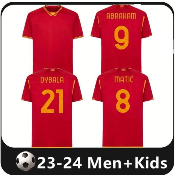23 24 new season dybala romas soccer jerseys maglia pellegrini belotti celik abraham 2023 2024 football shirts mancini kumbulla men kids kit, Black
23 24 new season dybala romas soccer jerseys maglia pellegrini belotti celik abraham 2023 2024 football shirts mancini kumbulla men kids kit, Black