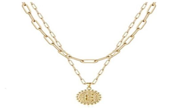 pendant exquisite simple paper clip chain necklace personalized coin 26 letter layered stainless steel necklace9553902, Silver
pendant exquisite simple paper clip chain necklace personalized coin 26 letter layered stainless steel necklace9553902, Silver