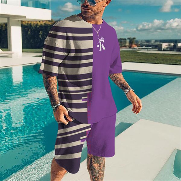 men's tracksuits summer men t-shirts and shorts sets fashion 3d stripe print casual sportswear men's clothing oversized street jog, Gray
men's tracksuits summer men t-shirts and shorts sets fashion 3d stripe print casual sportswear men's clothing oversized street jog, Gray