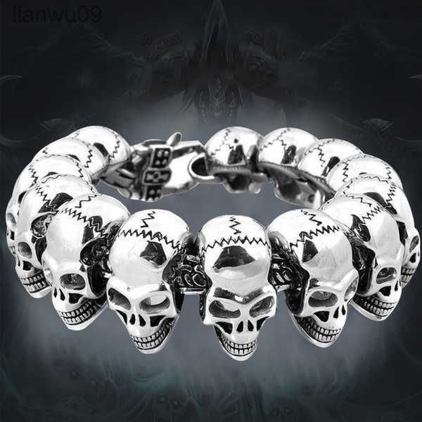 1pcs fashion men's skull stainless steel bracelet titanium steel luxury bracelet europe united states women hand punk bracelet l230704, Black
1pcs fashion men's skull stainless steel bracelet titanium steel luxury bracelet europe united states women hand punk bracelet l230704, Black