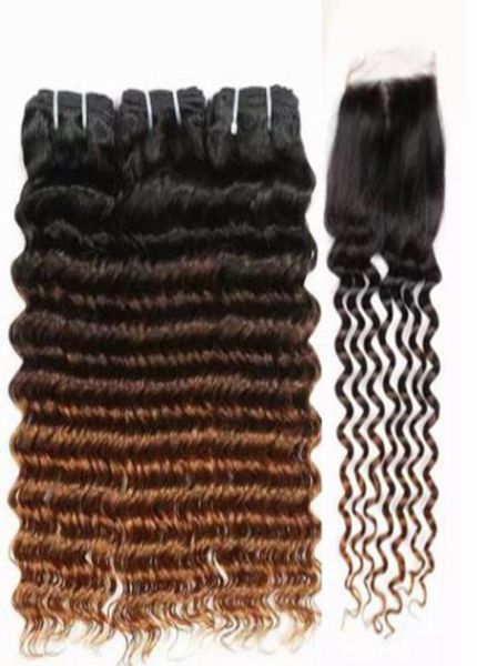 ombre color t 1b430 deep wave remy human hair bundles with 4x4 lace closure6672359, Black;brown
ombre color t 1b430 deep wave remy human hair bundles with 4x4 lace closure6672359, Black;brown