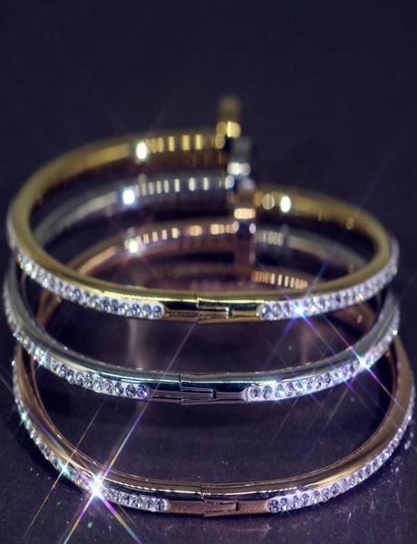 rose gold bangle brand designer classic nail men bracelet luxury women jewelry diamond bracelet for gift never fade2635004, Black
rose gold bangle brand designer classic nail men bracelet luxury women jewelry diamond bracelet for gift never fade2635004, Black