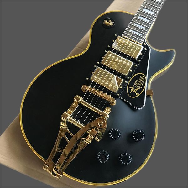 wholesale custom shop black electric guitar rosewood finger. golden hardware, golden jazz 3 pickup
wholesale custom shop black electric guitar rosewood finger. golden hardware, golden jazz 3 pickup