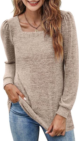 womens tunic for leggings square neck puff sleeve shirts casual fall sweatshirts s-2xl, Black
womens tunic for leggings square neck puff sleeve shirts casual fall sweatshirts s-2xl, Black
