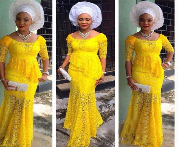 nigerian yellow full lace scoop mermaid prom dresses half sleeve with peplum floor length long formal party evening gowns cus9911527, Black;red
nigerian yellow full lace scoop mermaid prom dresses half sleeve with peplum floor length long formal party evening gowns cus9911527, Black;red