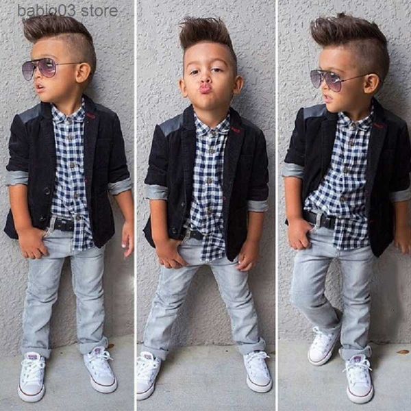 clothing sets children's wear boys' blazer shirt+jeans children's suit t230720, White
clothing sets children's wear boys' blazer shirt+jeans children's suit t230720, White