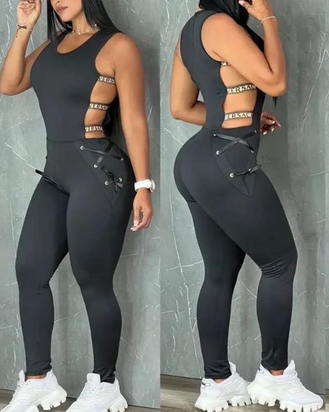 women's jumpsuits rompers jumpsuit 2023 summer fashion letter pattern sleeveless ladder cutout round neck skinny casual daily long 2307, Black;white
women's jumpsuits rompers jumpsuit 2023 summer fashion letter pattern sleeveless ladder cutout round neck skinny casual daily long 2307, Black;white