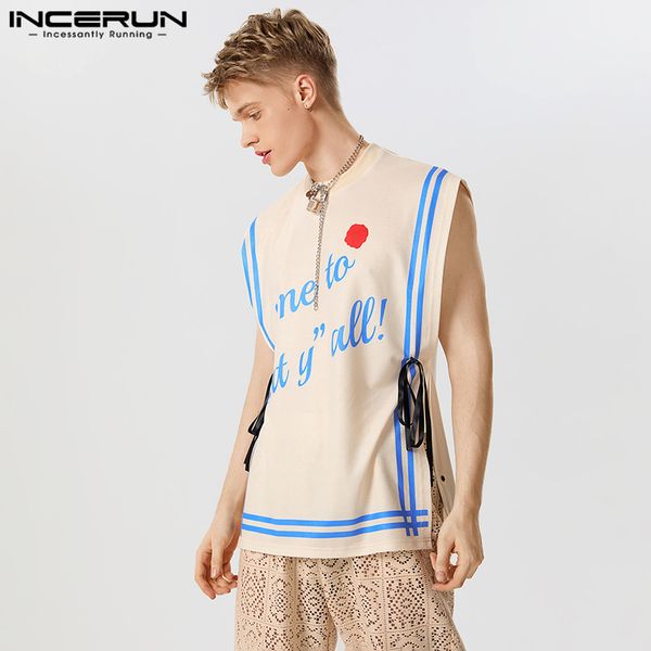 men tank fashion men printing o neck summer sleeveless split side lace up vests 2023 streetwewar clothing 5xl incerun 230719, White;black
men tank fashion men printing o neck summer sleeveless split side lace up vests 2023 streetwewar clothing 5xl incerun 230719, White;black
