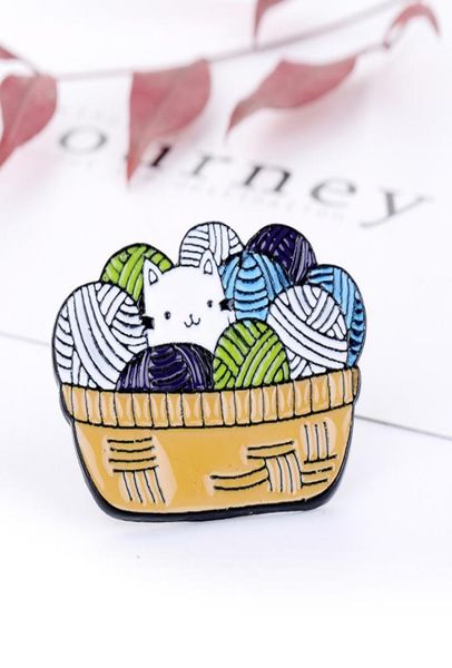 cat in the yarn basket knitting brooch pins enamel metal badges pin brooches jewelry 603 h13778036, Gray
cat in the yarn basket knitting brooch pins enamel metal badges pin brooches jewelry 603 h13778036, Gray