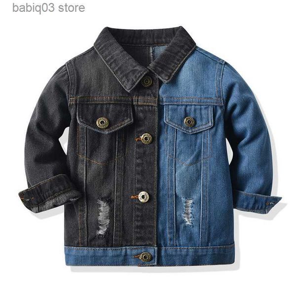 jackets 2021 children's jeans new spring product neutral color blocking fashion jean jacket jacket casual children's wear t230720, Blue;gray
jackets 2021 children's jeans new spring product neutral color blocking fashion jean jacket jacket casual children's wear t230720, Blue;gray