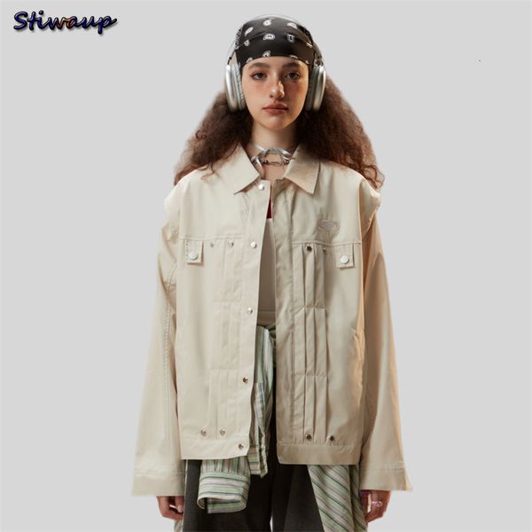 men's jackets for women 2023 pockets bomber oversized japanese fashion harajuku streetwear korean coats long sleeve in outerwears 23071, Black;brown
men's jackets for women 2023 pockets bomber oversized japanese fashion harajuku streetwear korean coats long sleeve in outerwears 23071, Black;brown
