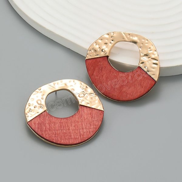 new metal wood geometric earrings for women's exaggerated and minimalist stud earrings banquet jewelry accessories, Golden;silver
new metal wood geometric earrings for women's exaggerated and minimalist stud earrings banquet jewelry accessories, Golden;silver