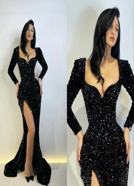 unique design black evening dresses for women 2021 formal wear prom gowns dubai arabic long sleeve high split sequins7467499, Black;red
unique design black evening dresses for women 2021 formal wear prom gowns dubai arabic long sleeve high split sequins7467499, Black;red