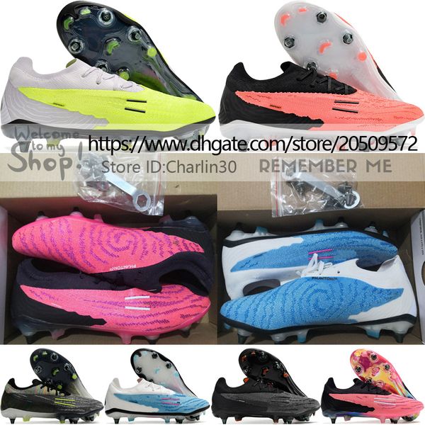 send with bag quality soccer boots phantoms gx elite sg metal spikes football cleats for mens soft leather comfortable training knit ghost s, Black
send with bag quality soccer boots phantoms gx elite sg metal spikes football cleats for mens soft leather comfortable training knit ghost s, Black