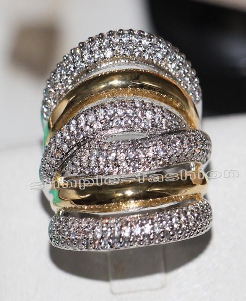 fashion jewelry classic 236pcs gem 5a zircon stone 14kt white yellow gold filled engagement wedding band ring set sz 5113635301, Slivery;golden
fashion jewelry classic 236pcs gem 5a zircon stone 14kt white yellow gold filled engagement wedding band ring set sz 5113635301, Slivery;golden