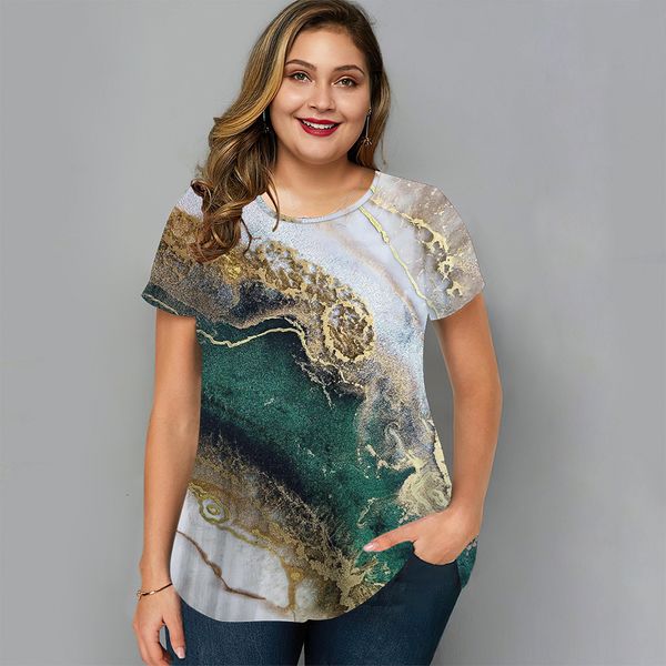 women's t-shirt marble texture printed t-shirt for women plus size o neck short sleeve tee loose casual colorful graphic streetwear t s, White
women's t-shirt marble texture printed t-shirt for women plus size o neck short sleeve tee loose casual colorful graphic streetwear t s, White