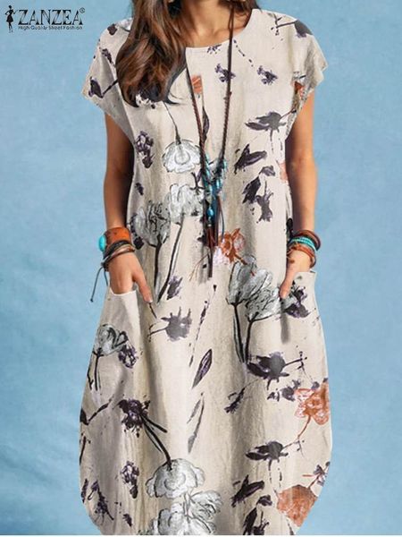 basic casual dresses zanzea summer vintage women's dress bohemian floral print o-neck short sleeve sundress fashion casual elegant holi, Black;gray
basic casual dresses zanzea summer vintage women's dress bohemian floral print o-neck short sleeve sundress fashion casual elegant holi, Black;gray