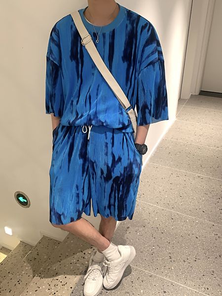 men's tracksuits mi tempio printing set summer fashion high street trendsetter pleated technology sea travel short sleeve pants 230719, Gray
men's tracksuits mi tempio printing set summer fashion high street trendsetter pleated technology sea travel short sleeve pants 230719, Gray