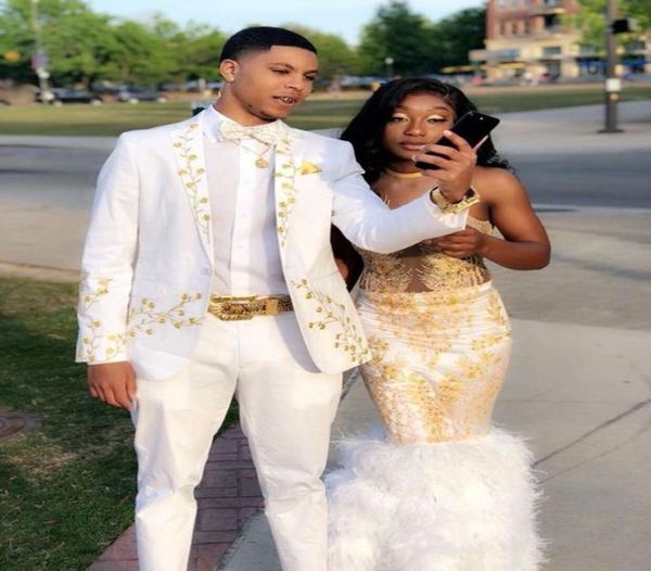 white mens suits with gold appliques slim fit tuxedo wedding piece coat pant designs mens formal wedding two piecesjacketpants9782698, Black;gray
white mens suits with gold appliques slim fit tuxedo wedding piece coat pant designs mens formal wedding two piecesjacketpants9782698, Black;gray