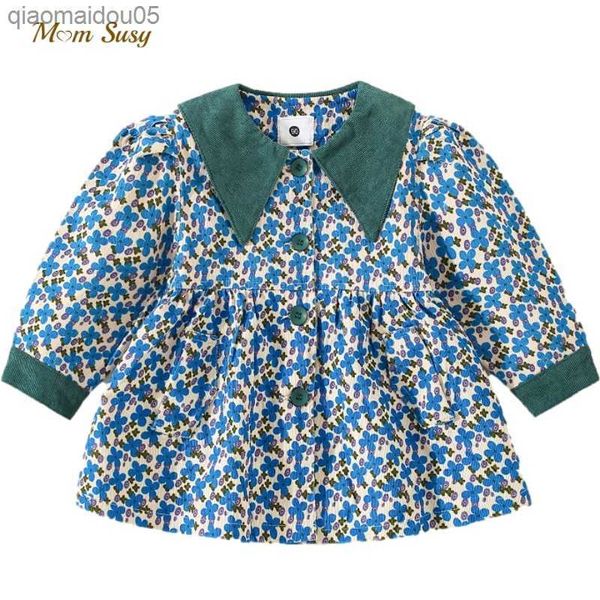 fashion baby girl corduroy floral jacket infant toddler spring autumn patchwork coat baby outwear clothes 1-7y l230712, Blue;gray 
fashion baby girl corduroy floral jacket infant toddler spring autumn patchwork coat baby outwear clothes 1-7y l230712, Blue;gray