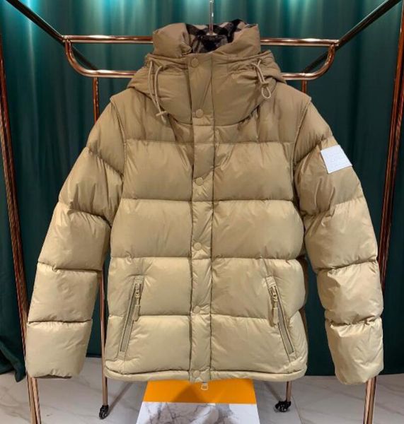 men's puffer jackets winter designer down jacket with letters embroidery men women coats parkas outerwear detachable sleeve hooded down, Black
men's puffer jackets winter designer down jacket with letters embroidery men women coats parkas outerwear detachable sleeve hooded down, Black