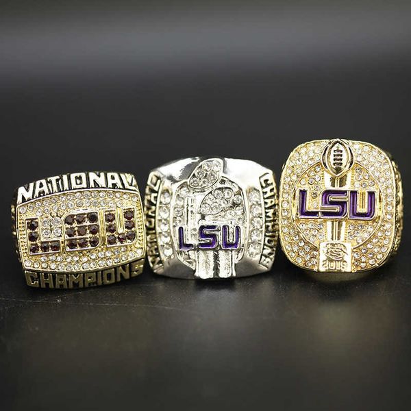 2003 2007 2019 louisiana university league ncaa lsu championship ring 3 pieces set, Golden;silver
2003 2007 2019 louisiana university league ncaa lsu championship ring 3 pieces set, Golden;silver