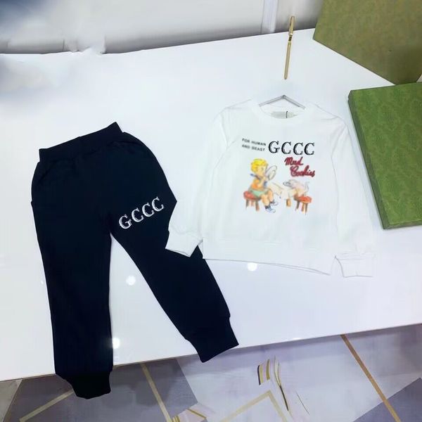 fall/winter trend new handsome fashion suit for boys and girls fashion long-sleeved trousers sports cartoon two-piece suit., White
fall/winter trend new handsome fashion suit for boys and girls fashion long-sleeved trousers sports cartoon two-piece suit., White