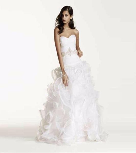 ruffled skirt wedding gown with embellished beading waist sweetheart designer organza custom made bridal gowns swg4926819564, White
ruffled skirt wedding gown with embellished beading waist sweetheart designer organza custom made bridal gowns swg4926819564, White