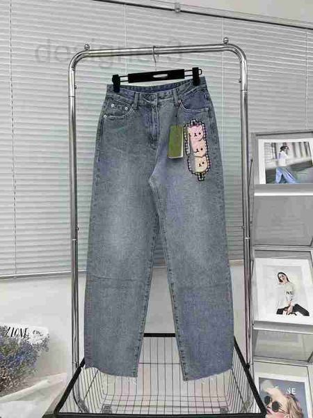 women's jeans designer quality autumn and winter new letter cartoon pattern decoration straight tube loose fit same style rtwy, Blue
women's jeans designer quality autumn and winter new letter cartoon pattern decoration straight tube loose fit same style rtwy, Blue