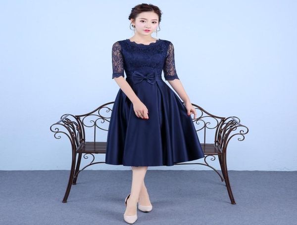 new navy blue evening dresses with half sleeve elegant high neck satin bride gown 2017 ball prom party homecominggraduation forma1065014, Black;red
new navy blue evening dresses with half sleeve elegant high neck satin bride gown 2017 ball prom party homecominggraduation forma1065014, Black;red
