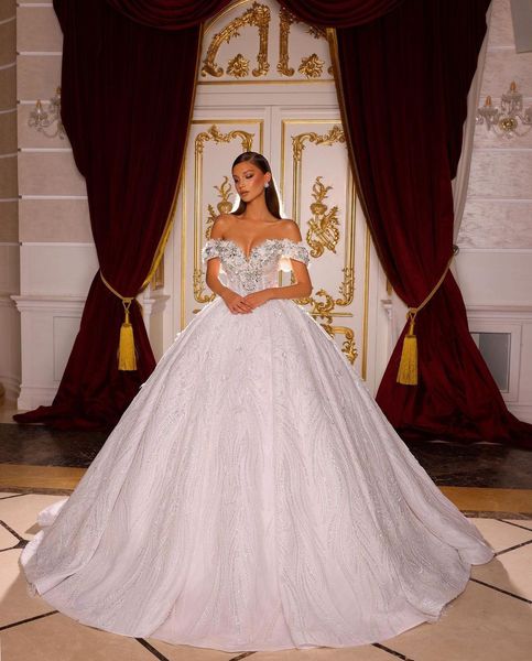 ball gown wedding dresses sleeveless v neck straps sequins applique ruffles plus size zipper off shoulder diamonds bridal gowns custom made, White
ball gown wedding dresses sleeveless v neck straps sequins applique ruffles plus size zipper off shoulder diamonds bridal gowns custom made, White