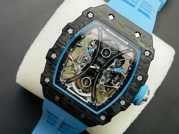 designer men wrist watches superb rm53-01 real tourbillon watch f1ux fully automatic mechanical movement sapphire mirror ntpt carbon fiber c, Slivery;brown
designer men wrist watches superb rm53-01 real tourbillon watch f1ux fully automatic mechanical movement sapphire mirror ntpt carbon fiber c, Slivery;brown