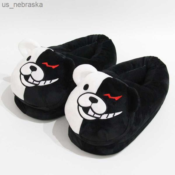 28cm anime danganronpa monokuma black white bear plush slipper toy soft stuffed animal dolls birthday gift for children l230518, Black;grey
28cm anime danganronpa monokuma black white bear plush slipper toy soft stuffed animal dolls birthday gift for children l230518, Black;grey